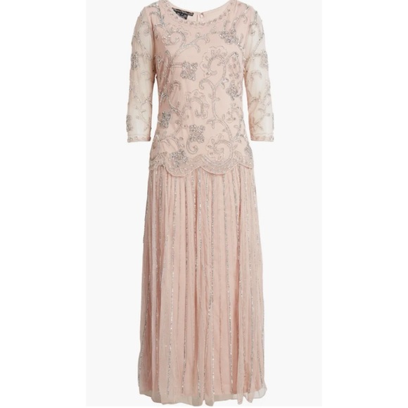 PISARRO NIGHTS Beaded Chiffon Gown NWT IN STORES $258 - Picture 5 of 6